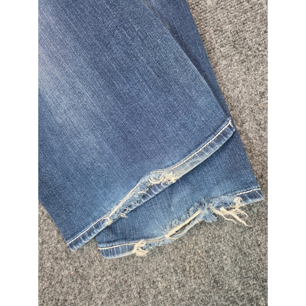 Maurices Premium Bootcut Jeans Womens 18 Long Blue Embellished Pockets - Picture 9 of 9